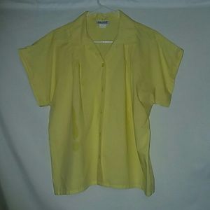 Blair yellow button down shirt  Short sleeve